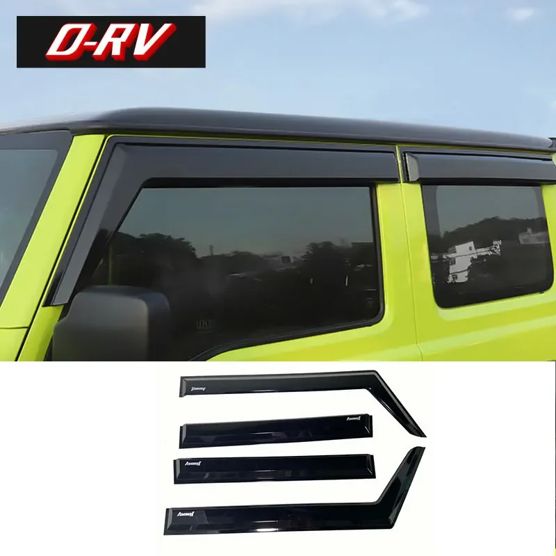 For Suzuki Jimny 2019 2020 2021 JB64 JB74W Car Sun Rain Guard Window Visor Smoke Shield Deflectors Awning Trim Cover Accessories