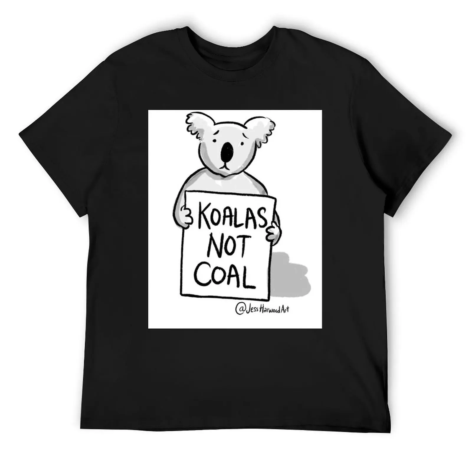 Koalas Not Coal by Jess Harwood Art T-Shirt graphic t shirts blue archive animal prinfor boys tees clothing for men