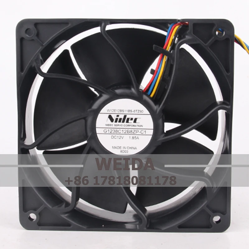 

Case Fan Dual Ball Bearing for Nidec G1238C12B8ZP-C1 120*120*38mm 12V 1.85A 12038mm PWM Temperature Control Cooling Fan