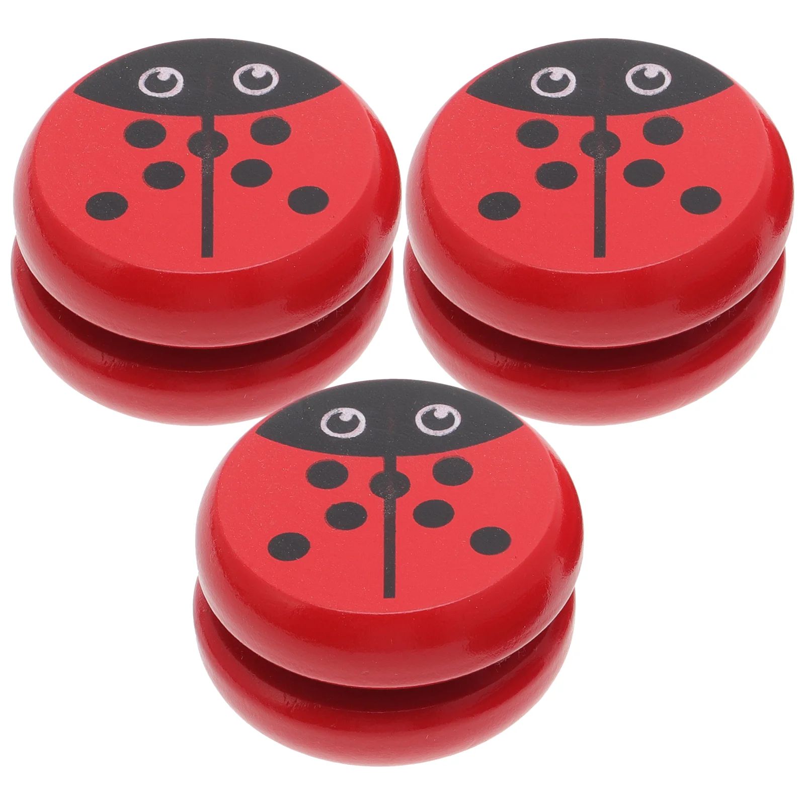 3pcs Wooden Yoyo Toys Kid Educational Playthings Creative Wood Kid Yoyo Toys Thread Control Toys (Beetle)