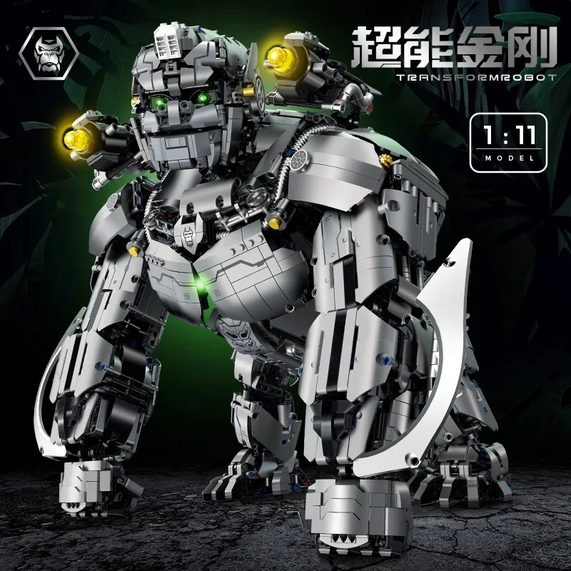 Mechanical Gorilla GULY80501 Animal Transform Robot Model Building Blocks Creative Ornaments Ideas Bricks Toy Kids Birthday Gift