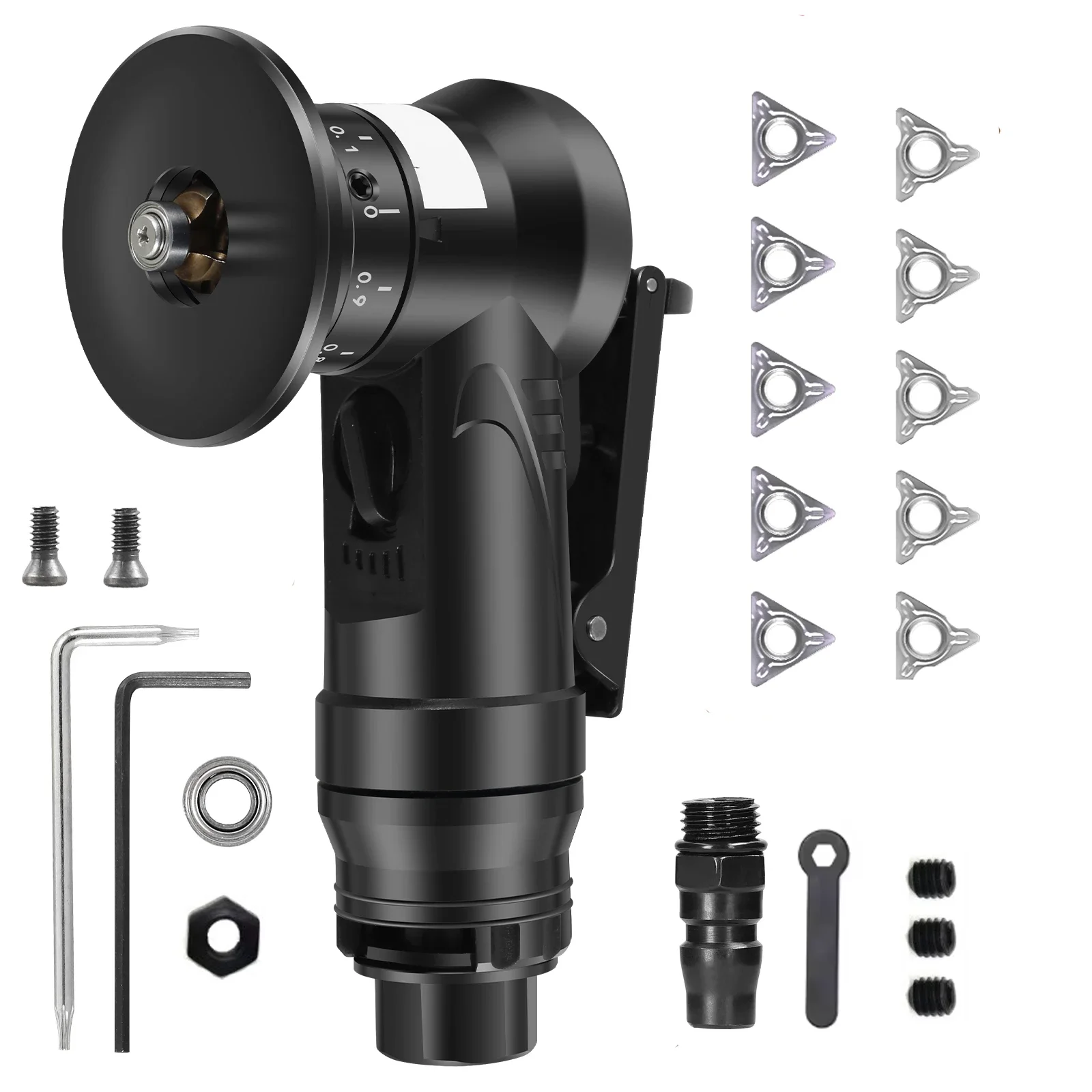 

30000 RPM Pneumatic Chamfering Tool 45 Degree Metal Deburring Trimming Machine Arc Edge Beveler Kit for Precision Engineering