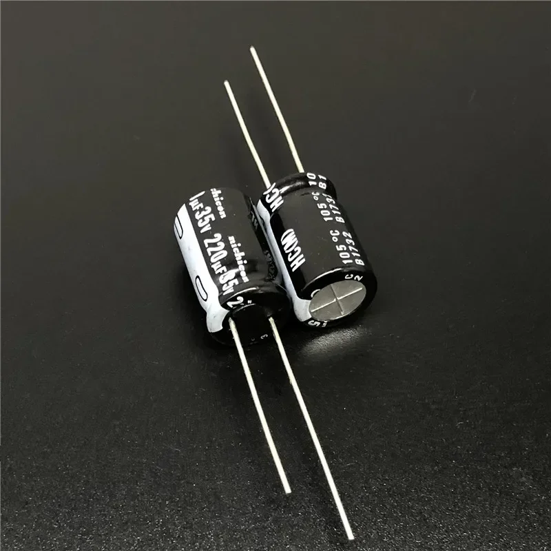 10pcs 220uF 35V NICHICON HC Series 10x16mm Super Low Impedance 35V220uF Aluminum Electrolytic Capacitor