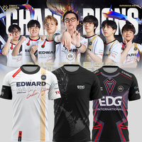 Valorant E-sports Competition EDG Club Uniform 2024 New VCT Training Jersey Sports Short-sleeved T-shirt With Customizable ID