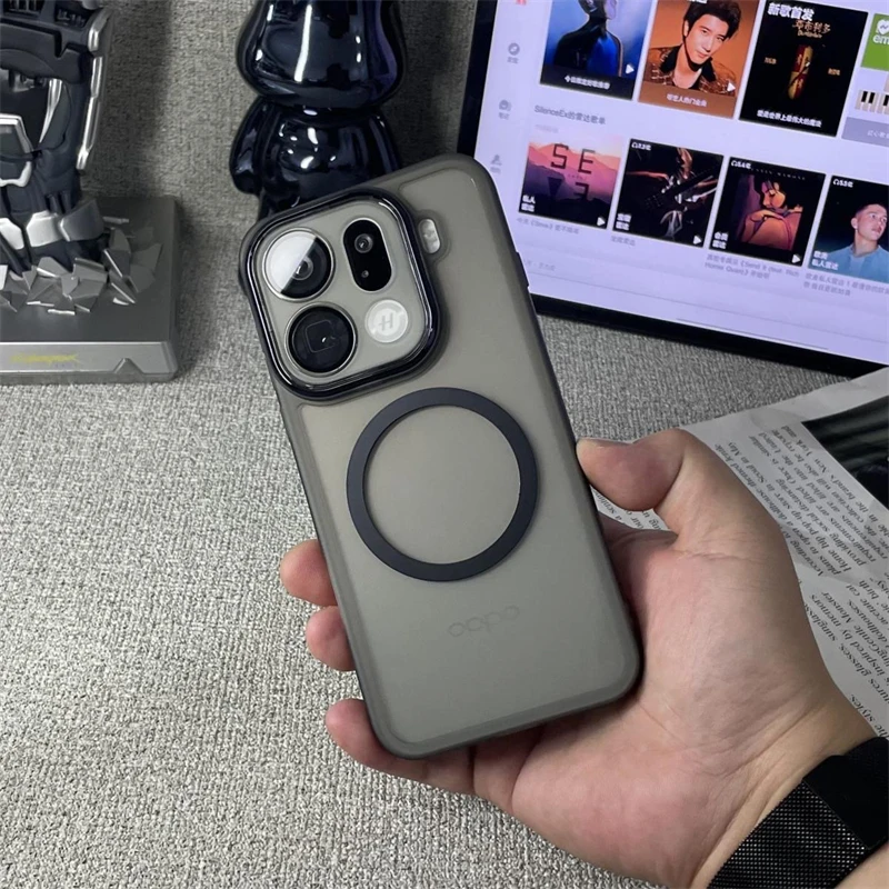 حافظة لهاتف اوبو فايند X9 برو من البولي يوريثان الحراري غطاء مغناطيسي شفاف من السيليكون الناعم لهاتف فايند X 9 X9Pro 5G غطاء حماية للكاميرا ممتص للصدمات