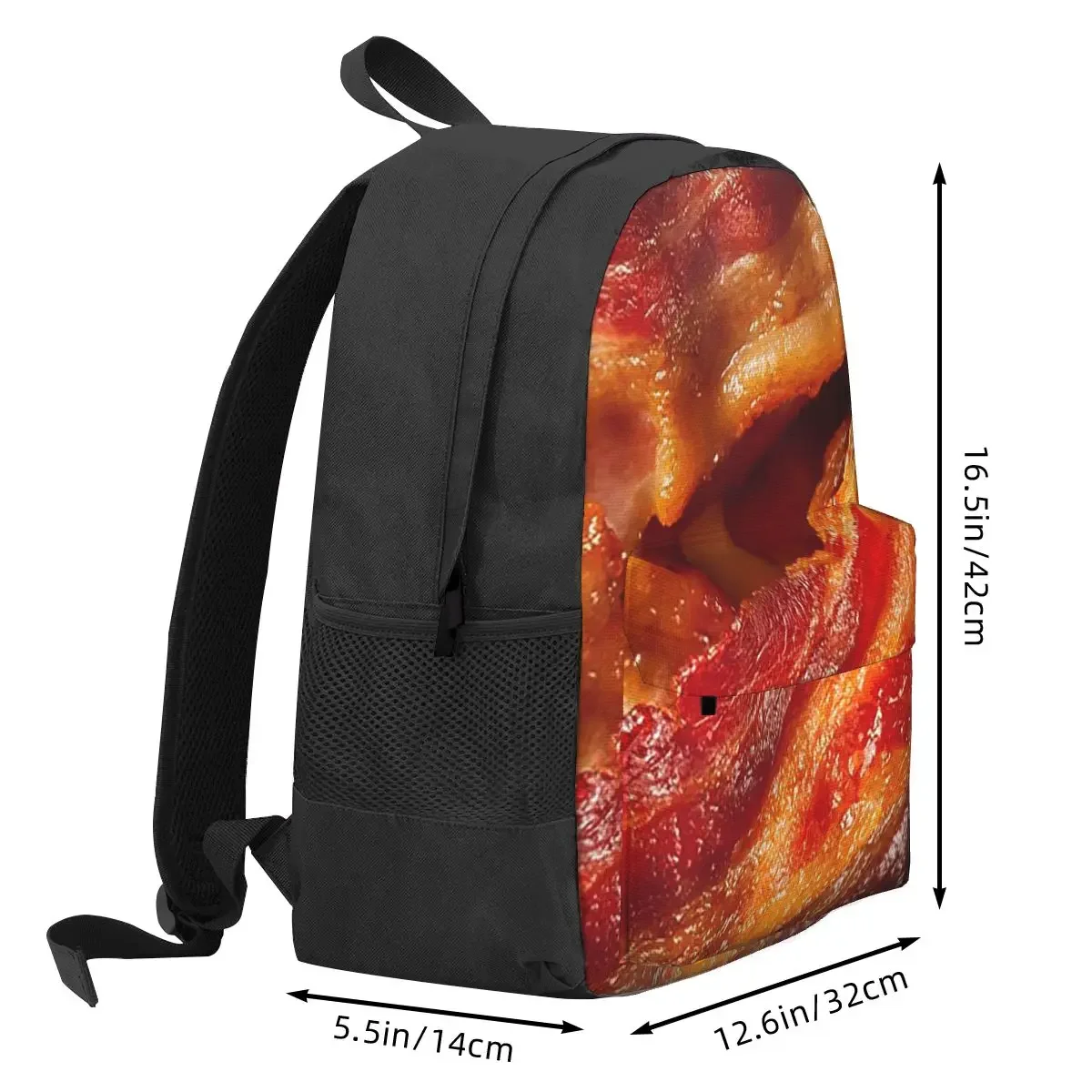 Crispy Bacon Texture Meat Lovers Backpack Hot Sale Daypack Large Capacity Kids BookBag School Bag Shoulder Bags for Men Women