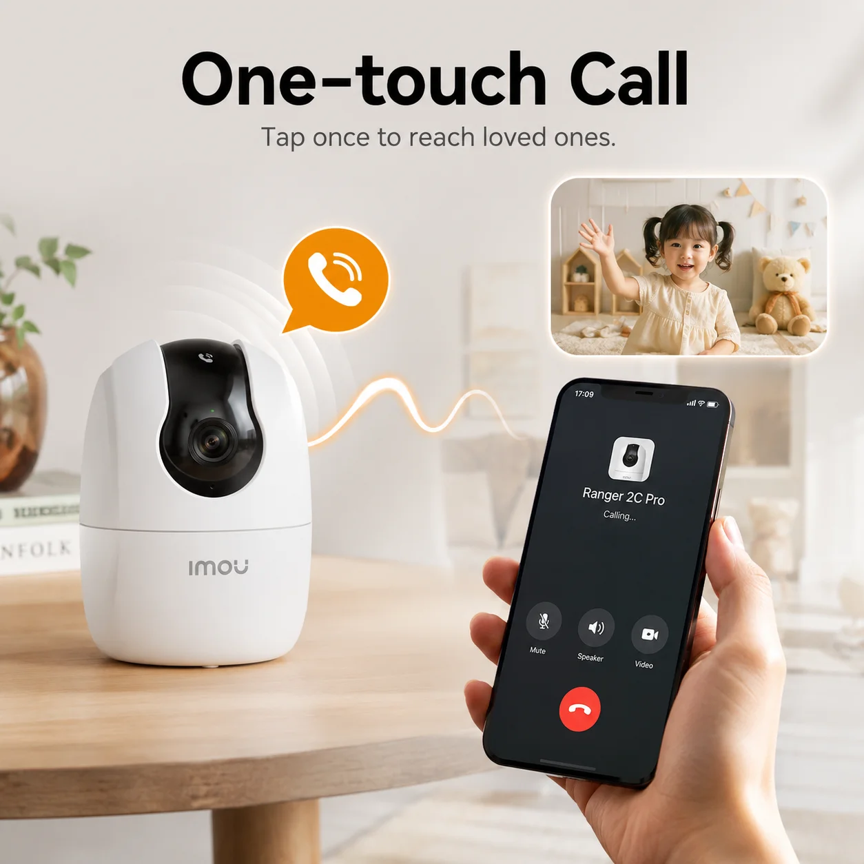 IMOU Ranger 2C Pro 5MP 3K WiFi6 Security IP Camera 360° Coverage Two-Way Talk Human Pet Detection One Touch Call Smart Tracking view 4