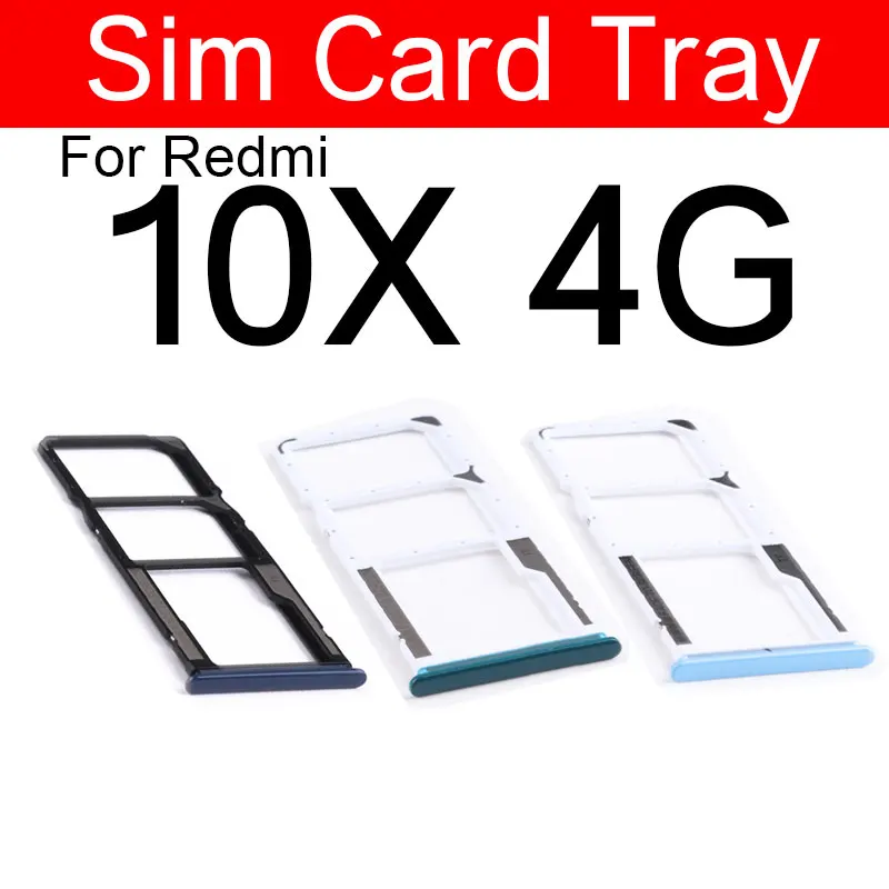

Держатель лотка для SIM-карты, запасные части для Xiaomi Redmi 10X 4G 5G, слот для SIM-карты, разъем адаптера