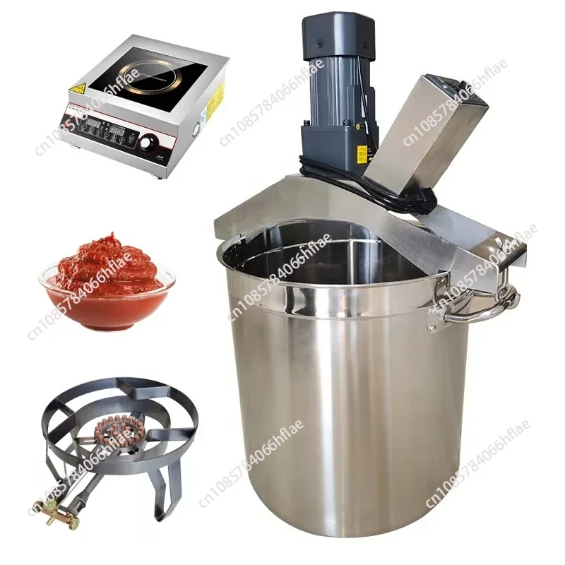 100L صلصة الطماطم الفلفل تجهيزات المطابخ صلصة الحساء إناء/ قدر اثارة آلة الطبخ لصق المربى غلاية الغليان مع خلاط