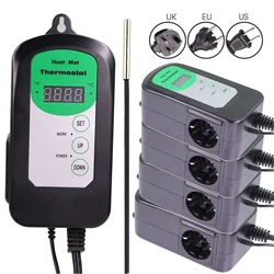 68-108F Settable Digital Temperature Controller for Garden Plants Seedling Heating Pad Thermostat Farm Reptiles Warm Mat Sensor