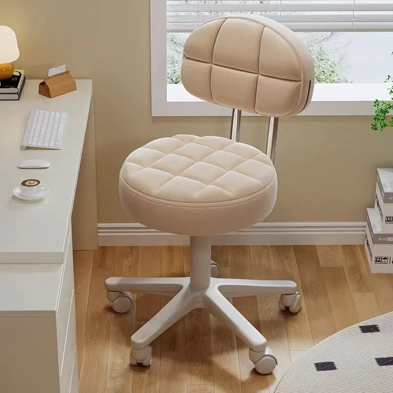 

Swivel Beige Nordic Office Chair Wheels Modern Designer Comfortable Computer Chair Relaxing Sillas De Oficina Office Furniture