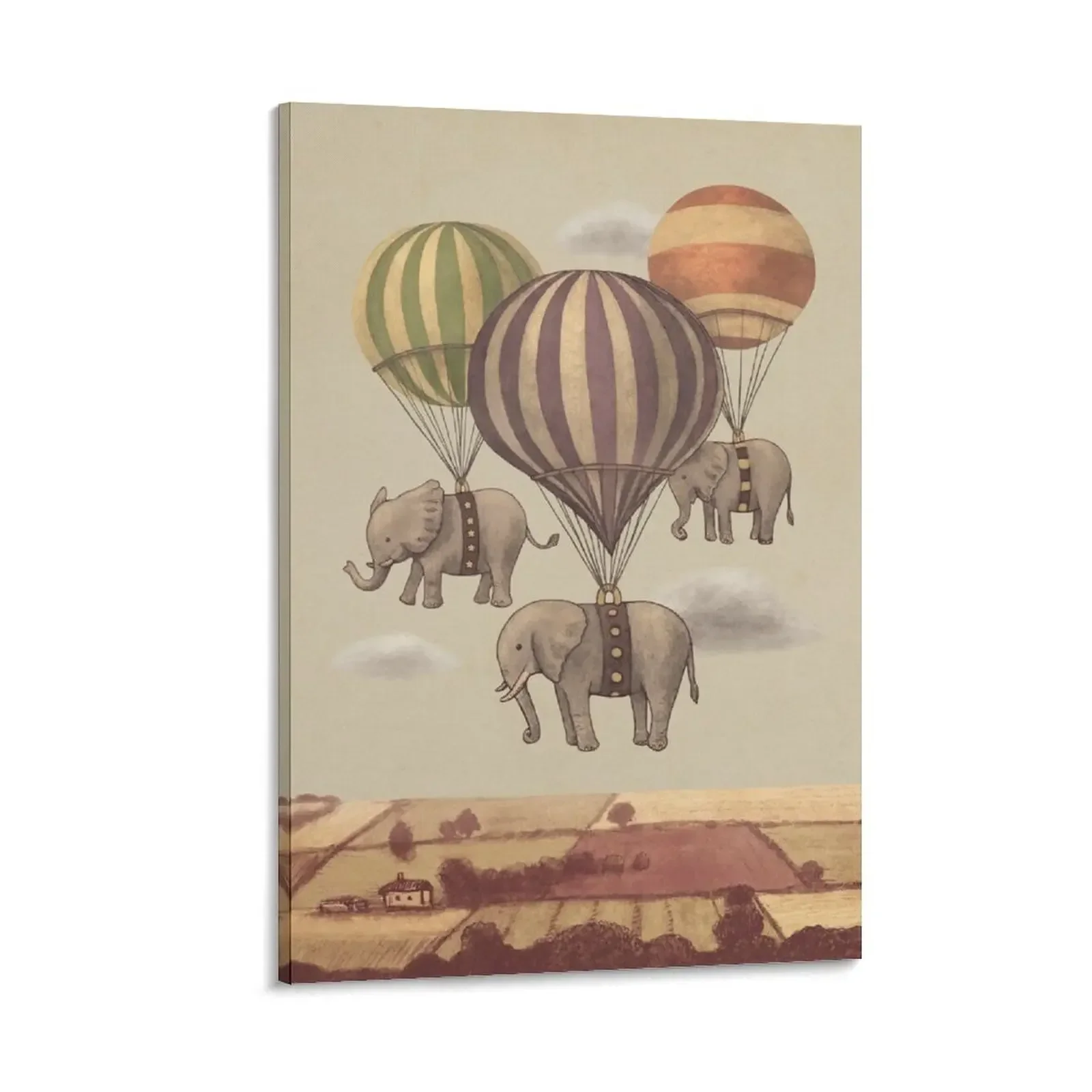 

Flight of the Elephants Canvas Painting modern home decoration room decorations for men room decors aesthetic art mural