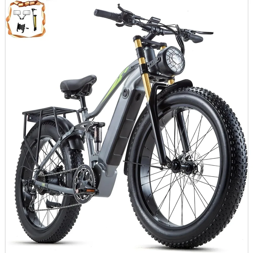 

Electric Bike for Adult 1000W 48V 20Ah Battery 26"X4"Fat Tire &120 Miles Long Range Off Road Beach Mountain Electric Bicycle