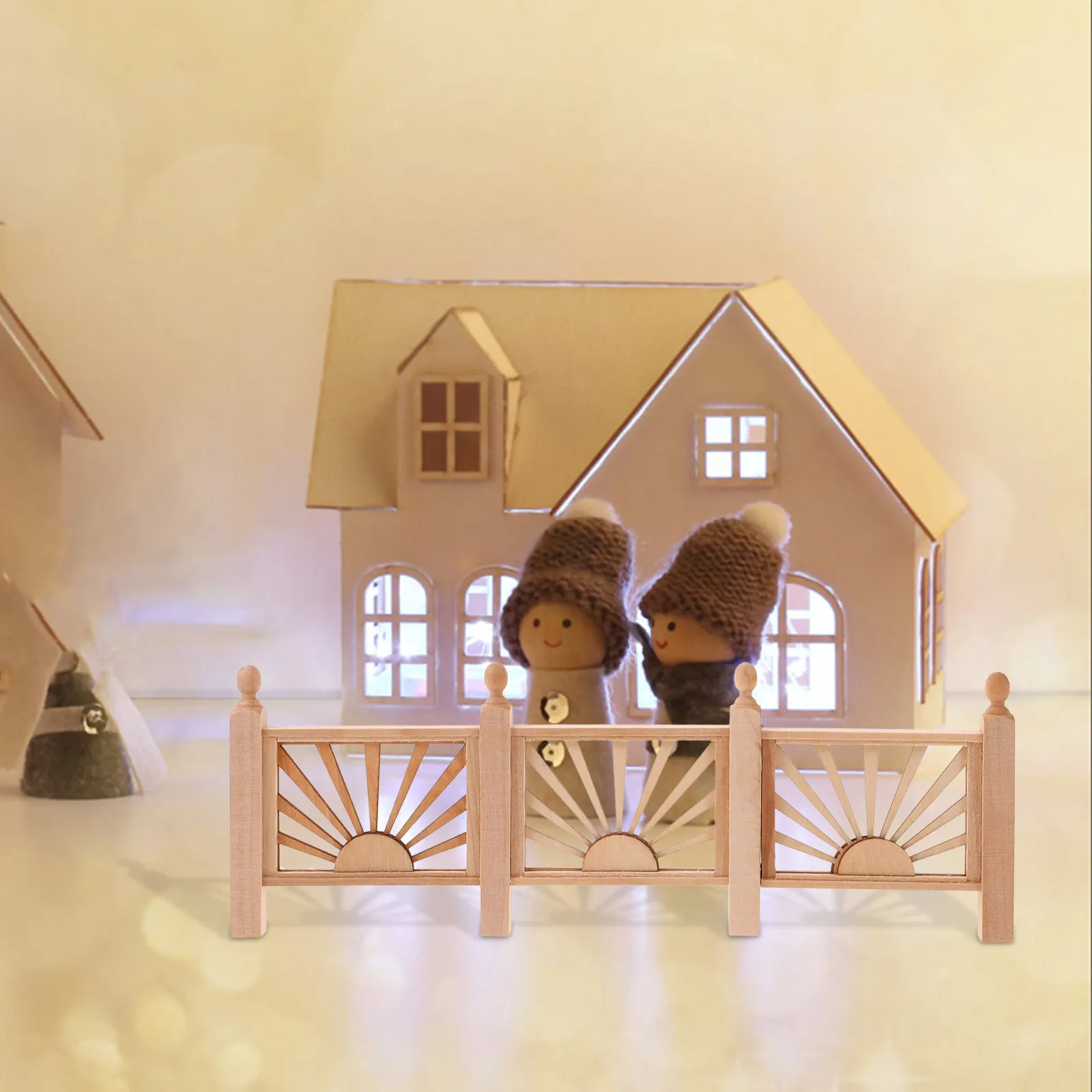 

1Pcs Mini House Kids Play Balcony Fence Premium Material Mini Railing Yard Decor Increase Imagination Cognitive Ability