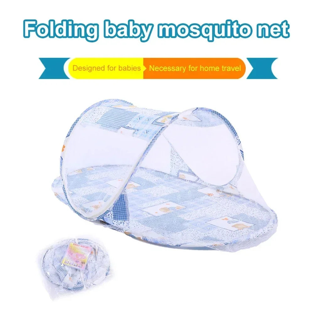 Mosquito Net for Baby Bed Four Seasons Universal Newborn Baby Portable Ventilate Foldable Encrypted Crib Protectors Netting Tent