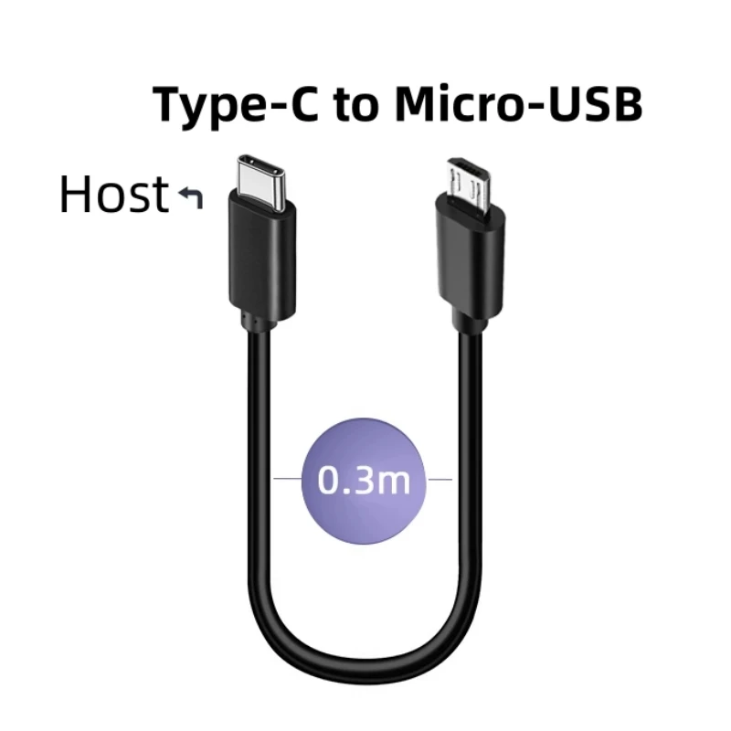 

Type-C to Micro-USB Charging Cable USB 2.0 Type C Host to Micro USB OTG Data Sync Charger Cord for Samsung Xiaomi Huawei Phone