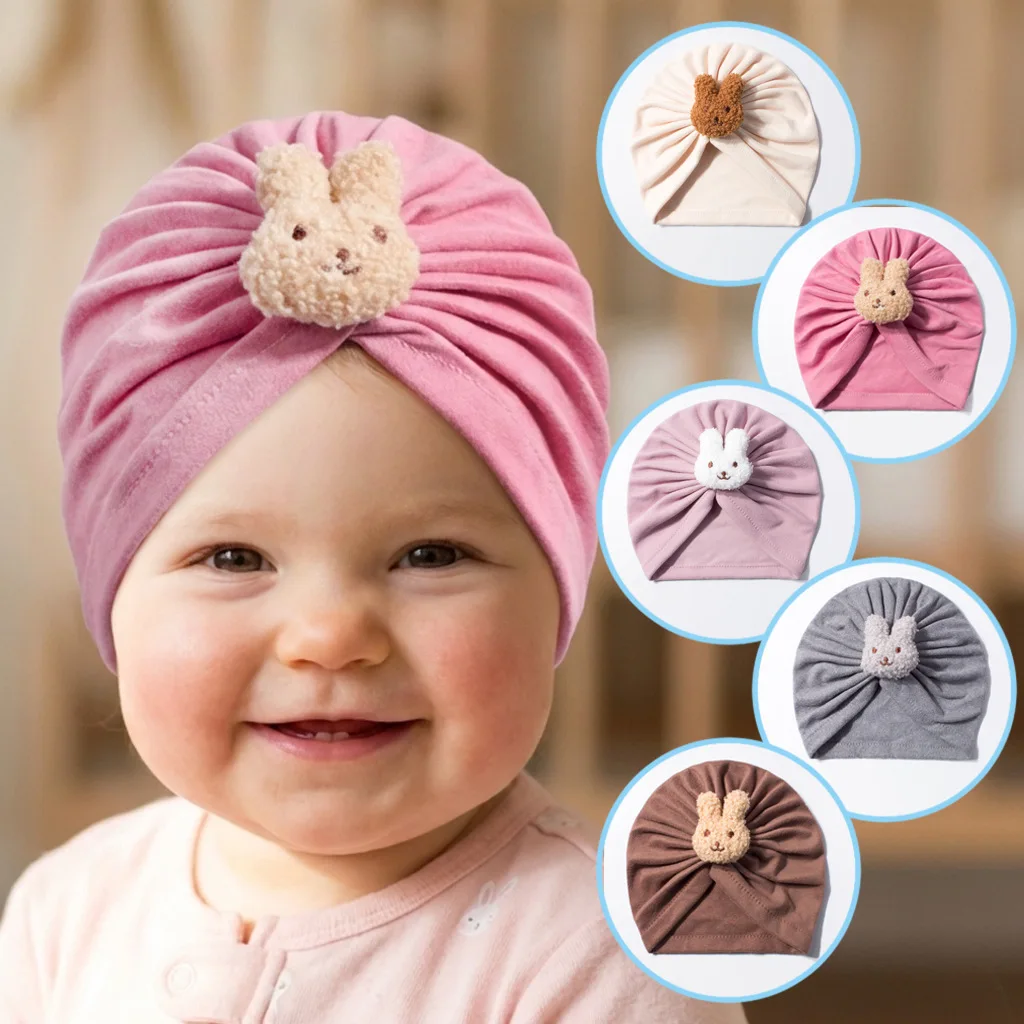 

MILANCEL новая весенняя детская шапка для плода, От 0 до 12 месяцев, вентилируемая детская шапка с капюшоном с рисунком кролика, 10 цветов, шапка с кроликом для малышей