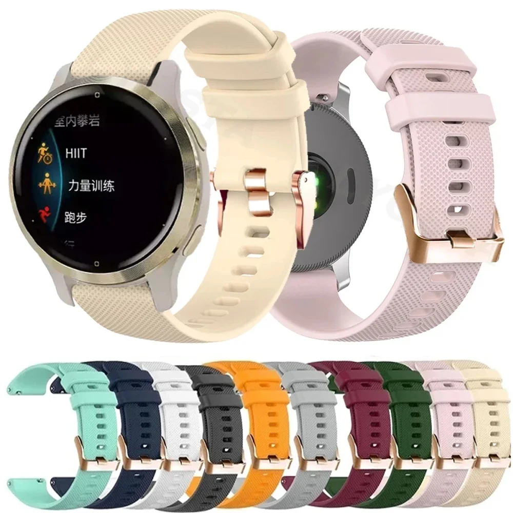 إكسسوارات سوار ساعة سيليكون ، 20 حزام ، Garmin Vivoactive 3 Venu 2 SQ Vivoactive 4 4 4S Forerunner