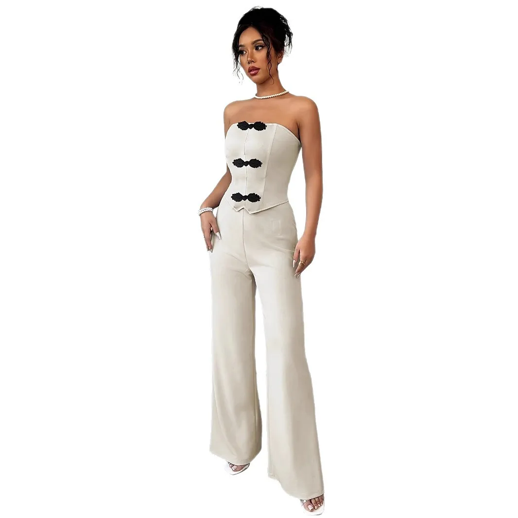 2026 Summer Women's Two-piece Set: Slim-fit Camisole With Wide-leg Pants Women's Formal Evening Gowns Beach Luxury Robe Boho - view 5