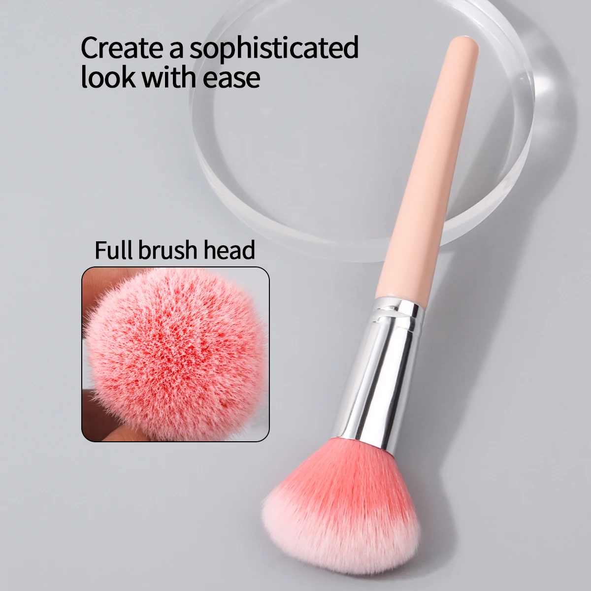 1PCS loose powder brush, setting brush, blush brush, contouring brush, facial makeup brush, portable beginner's beauty tools