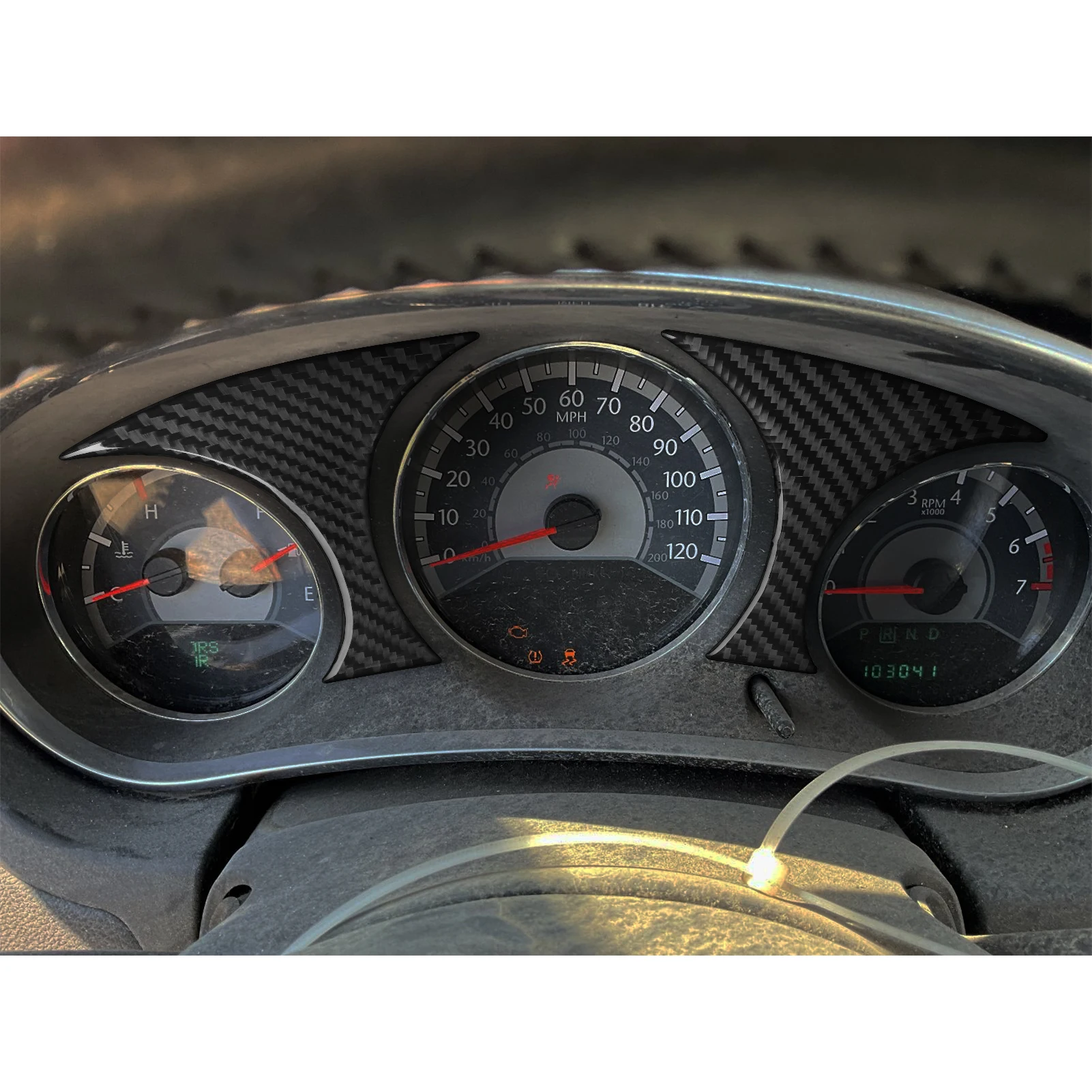 

For Chrysler 200 2011 2012 2013 2014 Real Carbon Fiber Dashboard Speedometer Panel Trim Cover Car Accessories Decoration Sticker