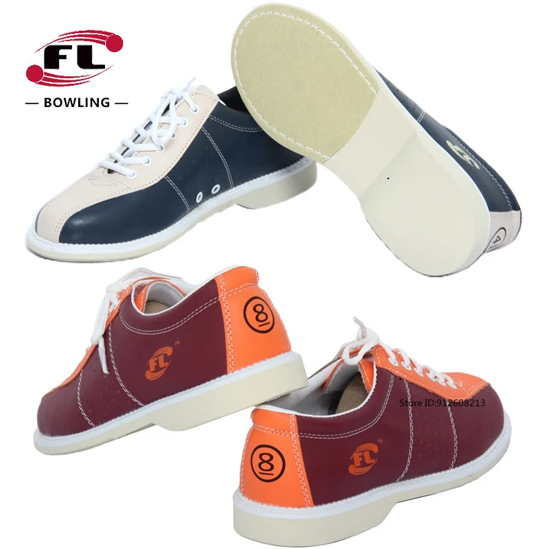 Bowling Supplies Unisex Training Shoes Anti-Skid Outsole Sports Sneakers Men Women Breathable PU Leather Bowling Footwear 31-48