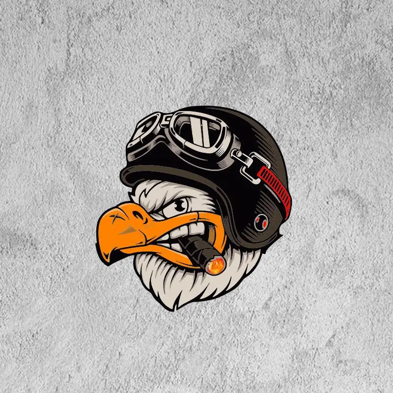 Motorcycle Sticker Owl Texture Retro Helmet Sticker Car Sticker Electric Body Decoration Scratch Cover Sticker image 5
