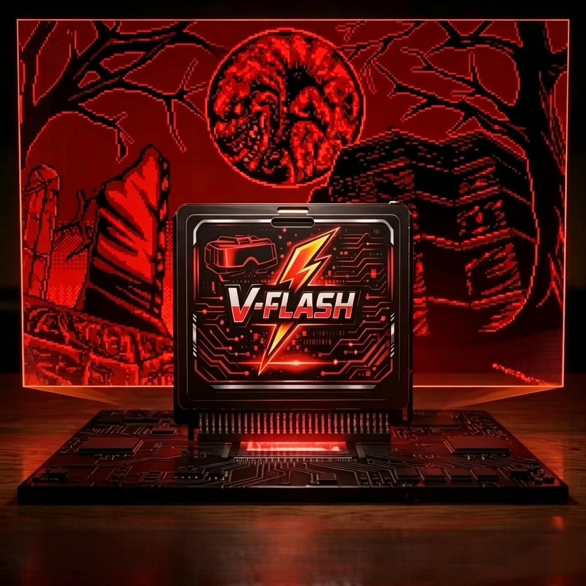 V-FLASH 16-in-1 Hardware Module for Virtual Boy – Manual DIP-Switch Selection – Independent Multi-Save Support view 2