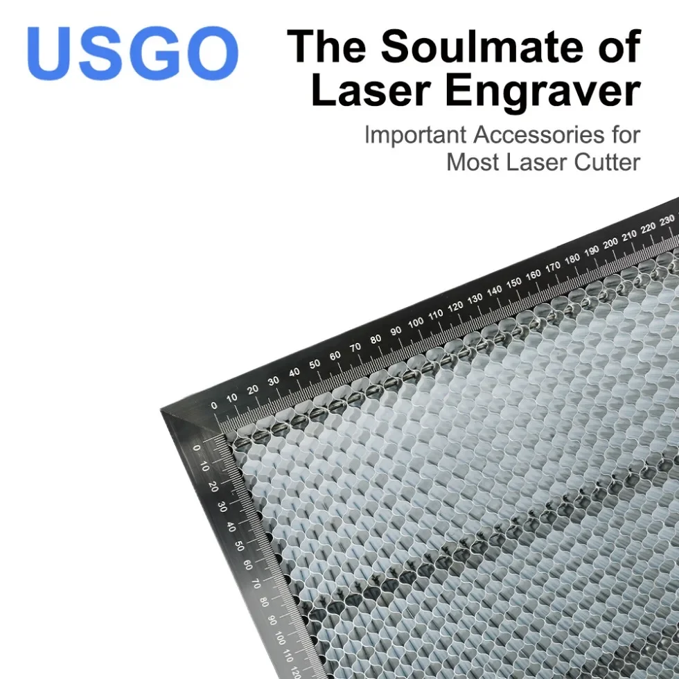 USGO طاولة عمل على شكل قرص العسل بمقياس 500*500 مللي متر XTool D1 Pro/D1 مجموعة لوحة العمل لآلة قطع النقش بالليزر CO2