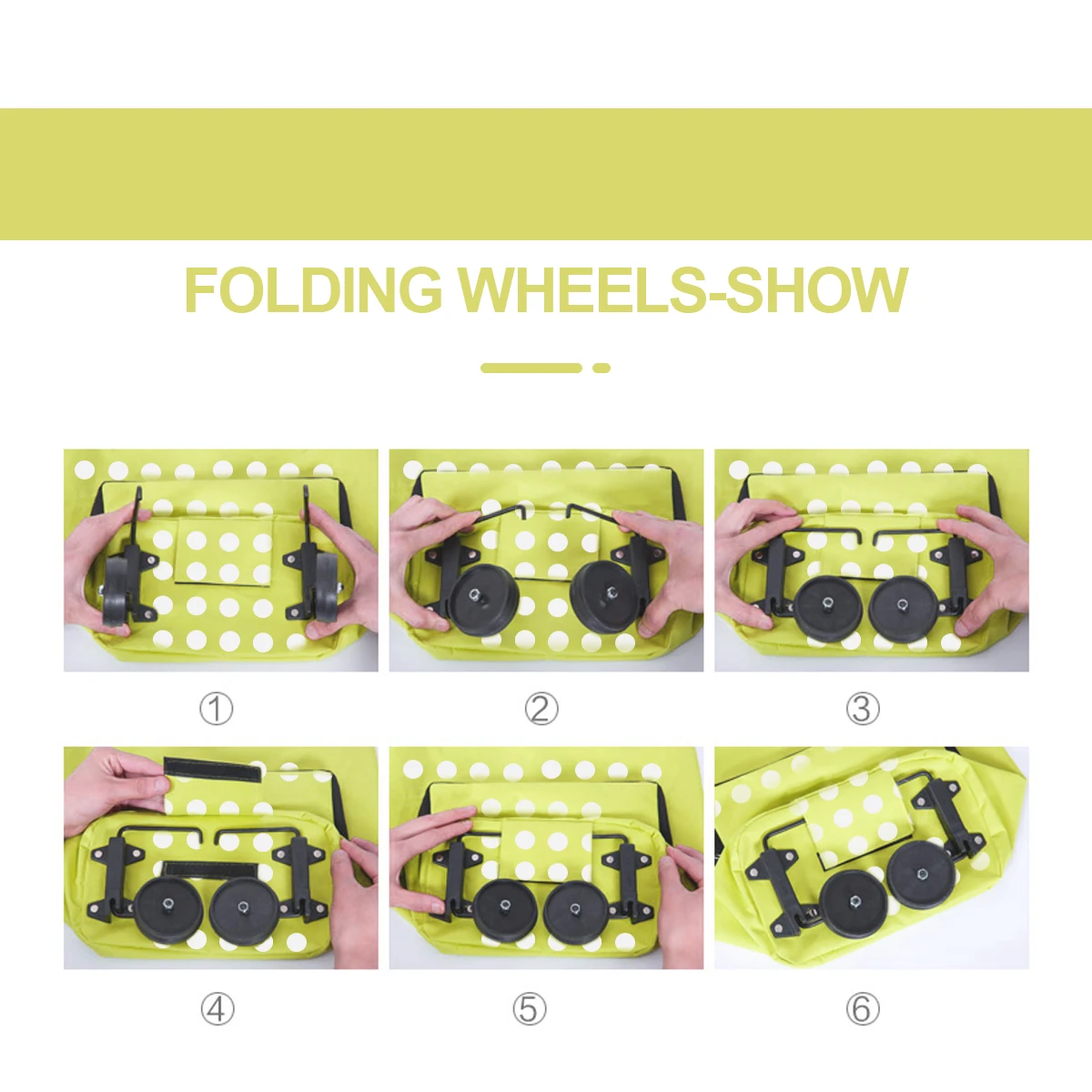 

Folding Shopping Green Collapsible Cart Wheels Reusable Shoulder Shopping Bag With Wheels Bag Travel Grocery