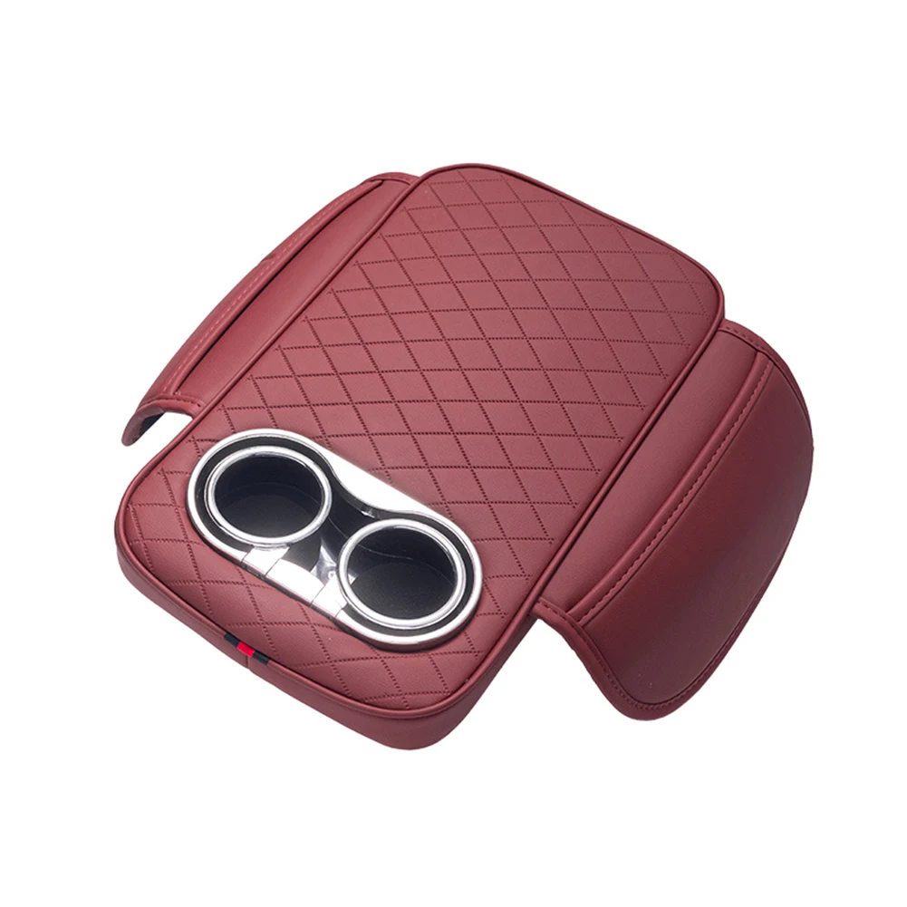 

PU Leather Cushion Car Armrest Cushion Daily Commutes Comfortable Car Armrest Cover Driving Comfort Organized Driving Space
