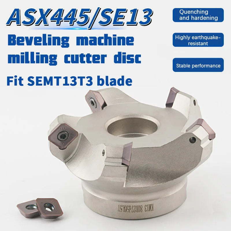 ASX445 special 45-degree milling cutter disc for beveling machine; SE13 edge trimming machine; KM13; SEMT13T3