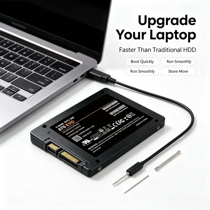 870 EVO 2.5 Inch SATA3 SSD 500GB 1TB 2TB 4TB Internal Solid State Drive for Laptop Desktop PC MLC Disco Duro Pro Max Unit