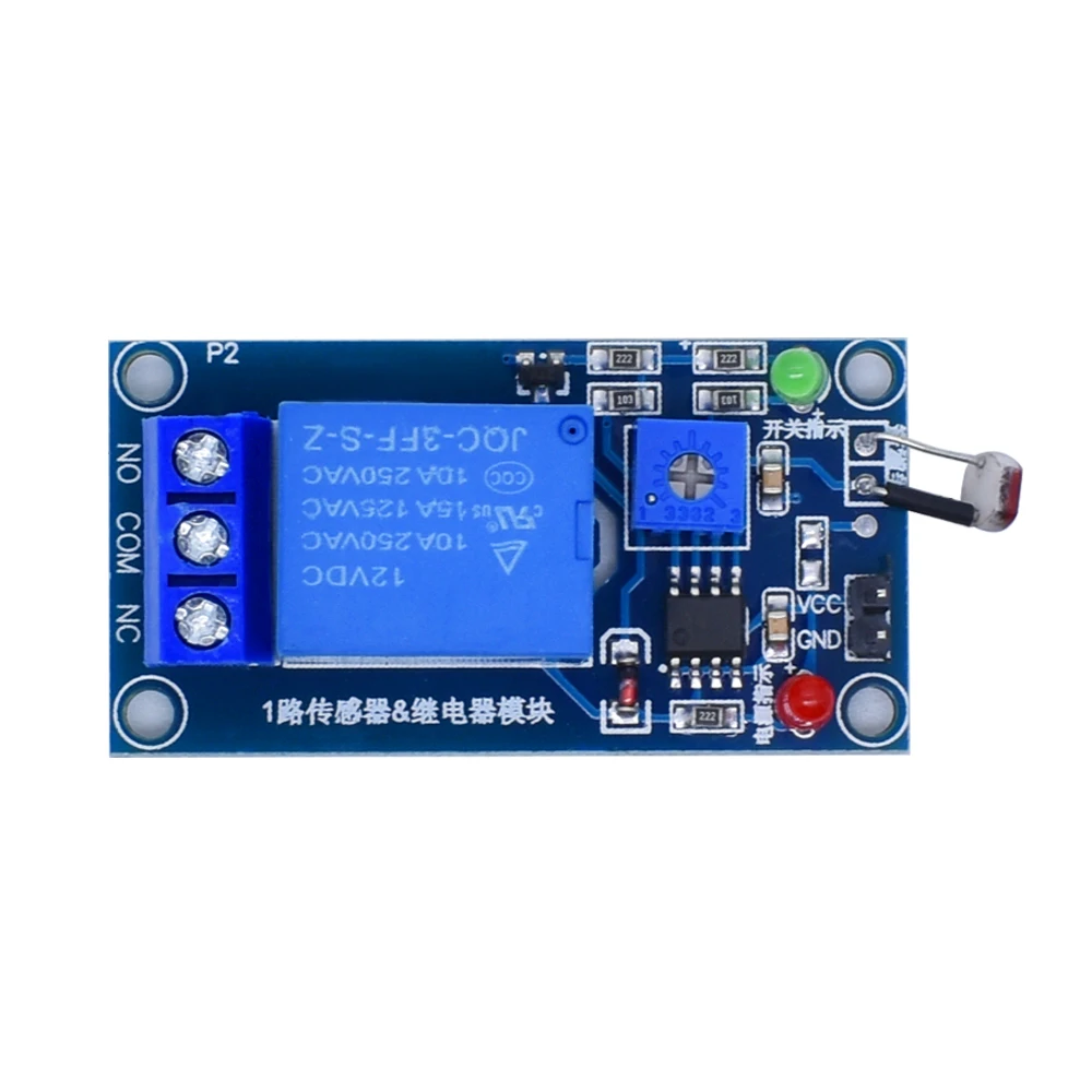 Light Photoswitch Sensor Switch LDR Photoresistor Relay Module 5V 12V Light Detection Photosensitive Sensor Board