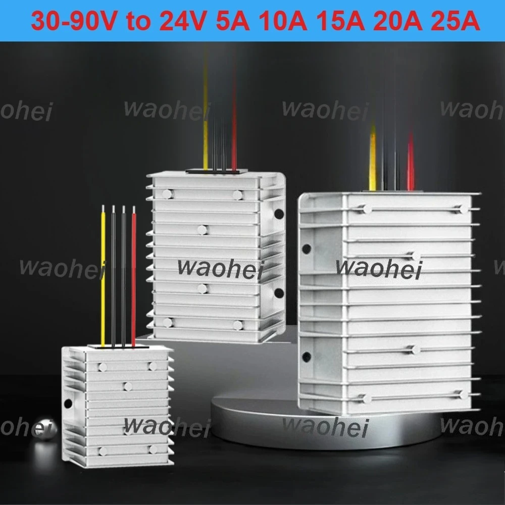 

36V 48V 60V 72V to 24V 5A 10A 15A 20A 25A High Quality Step Down DC Converter stabilizer Buck Module Car Voltage Regulator CE