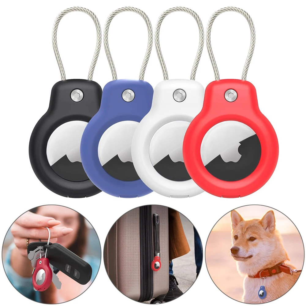 

Защитный чехол для Apple Airtag, внешний защитный чехол для брелока со шнурком и защитой от потери