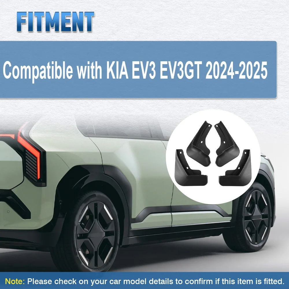 

4PCS For KIA EV3 EV3GT 2024-2025 Car Front Rear Mud Flaps Fender Splash Guards Mudguards Accessories Mud Flaps kit