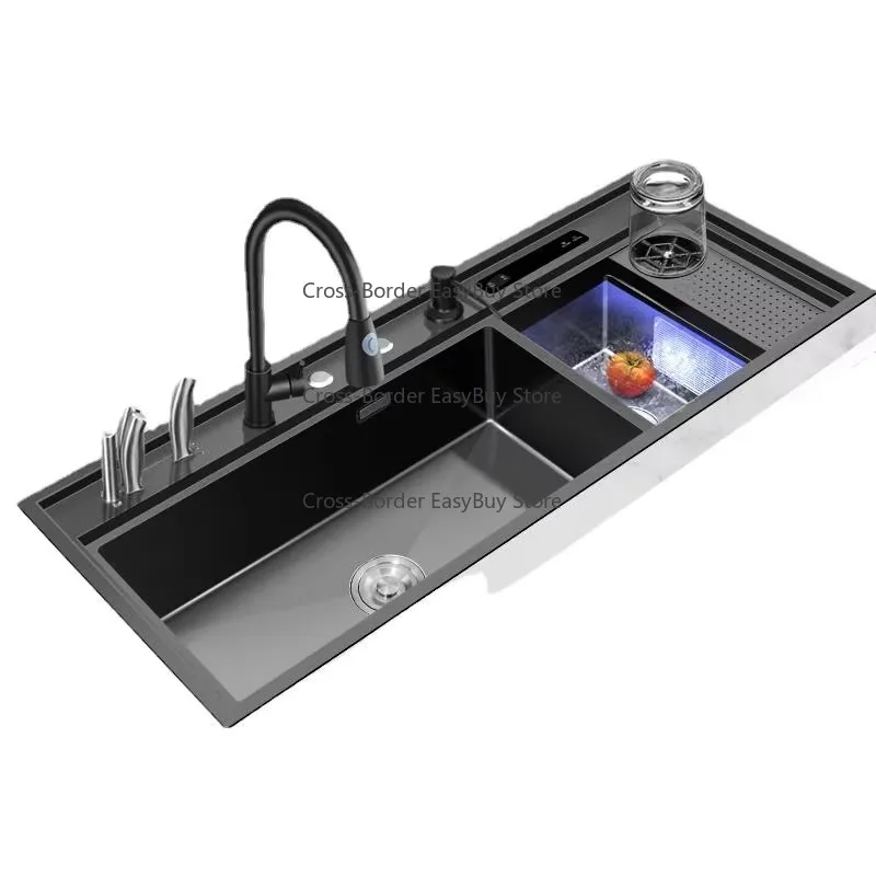 

Ultrasonic Large Sink Multifunctional Table Board Kitchen Stainless Steel Sink Sm-art Fruit and Vegetable Washer 1160X480MM