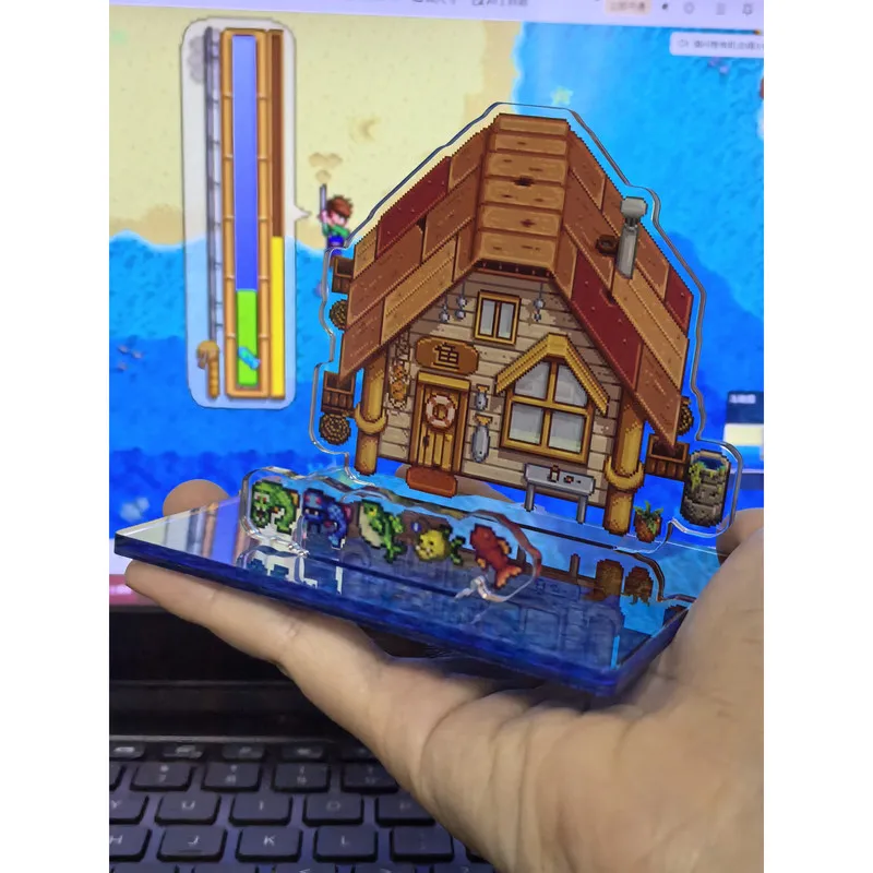 Stardew Valley Game Peripheral Phone Holder Stardewvalley Acrylic Steam Spot Autumn Private Residence Pixel Style Acg Fans Decor