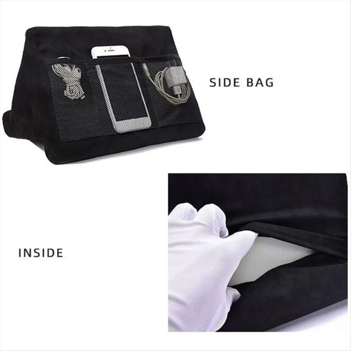 A88M Tablet Pillow Stand Multi-Function Tablet Phone Stand Cushion for Mobile Phone Laptop Holder Support Bed Bracket Grey