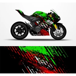 Graffiti Stripes Full Body Racing Graphic Decals Vinyl Wrap Motorcycle Full Wrap Stickers Decorative Decal 200*58cm