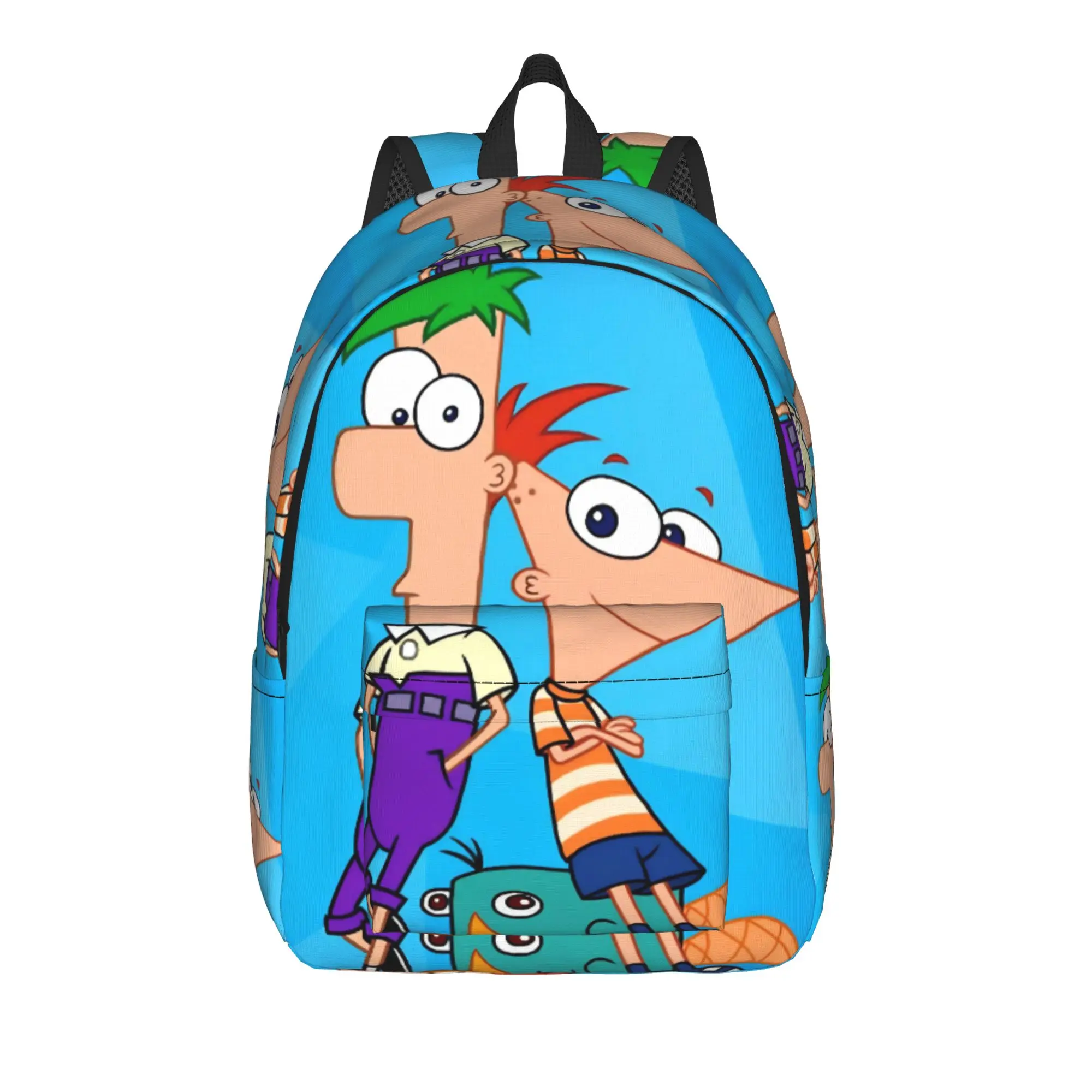 Perry the Platypus Backpack Women Phineas and Ferbs Soft Backpacks Polyester Casual High School Bags Outdoor Designer Rucksack