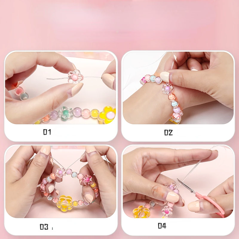 Creative Children Handmade Beaded Toys Girl DIY Bracelet Educational Toy Jewelry Material Necklace Bracelet Beaded