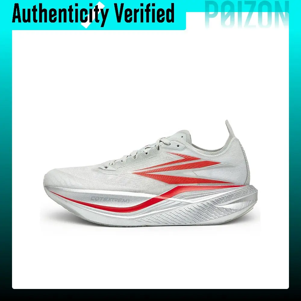 361° Flame Dual Realm Running Shoes Unisex Low-top Photon Gray/Passionate Red 672642221-26