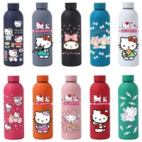 Sanrio 500 ML Thermos Mug Hello Kitty Cartoon 304 Stainless Steel Portable Water Cup Travel Water Bottle Kawaii Cups Kids Gifts