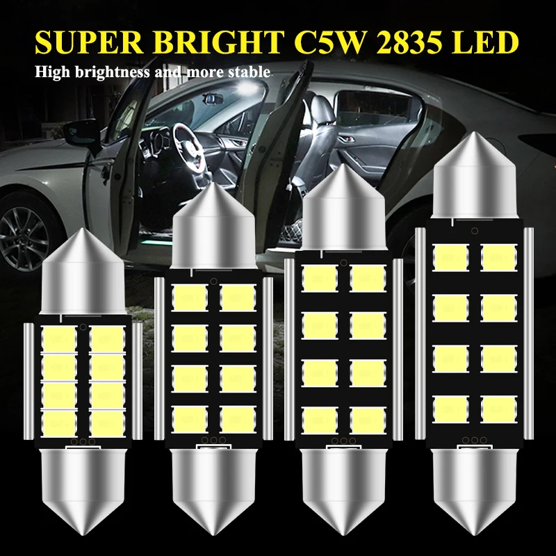 4PCS C5W Led 36Mm 3…