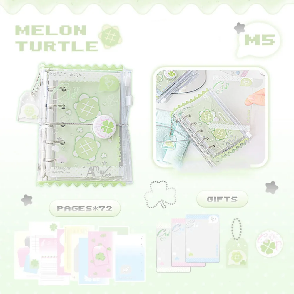 Learn Ledger Hand Ledger M5 Pocket Binder Notebook Portable Mini Loose-leaf Notebook Twill Binder Hand Account Book Gift