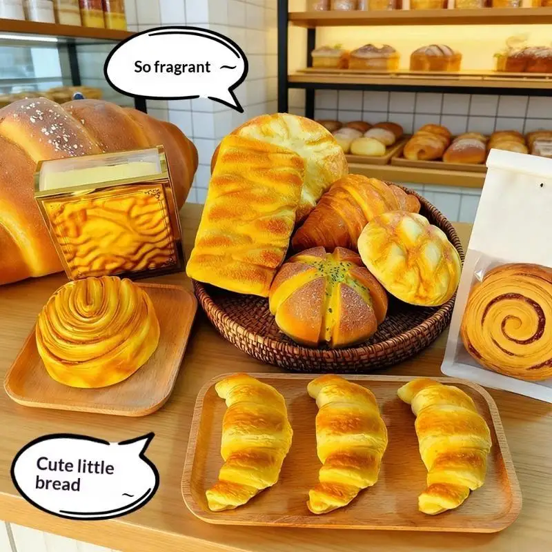 1Pcs Realistic Simulated Bread Toys Soft Slow Rebound For Stress Relief Home Decor Kids Birthday Gifts
