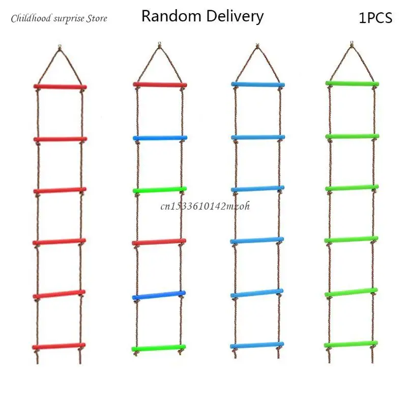 

Деревянные перекладины, PE веревочная лестница, детская игрушка для скалолазания, детские спортивные веревочные качели для дома