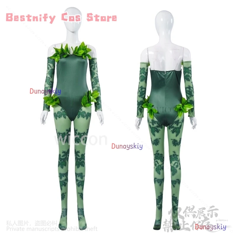 CosplayPamela Lillian Isley Poisonn Anime Cosplay Ivyy Costume Sexy Green Jumpsuit Bodysuit Bikini Jirai Kei Girls Woman Wig 코스프